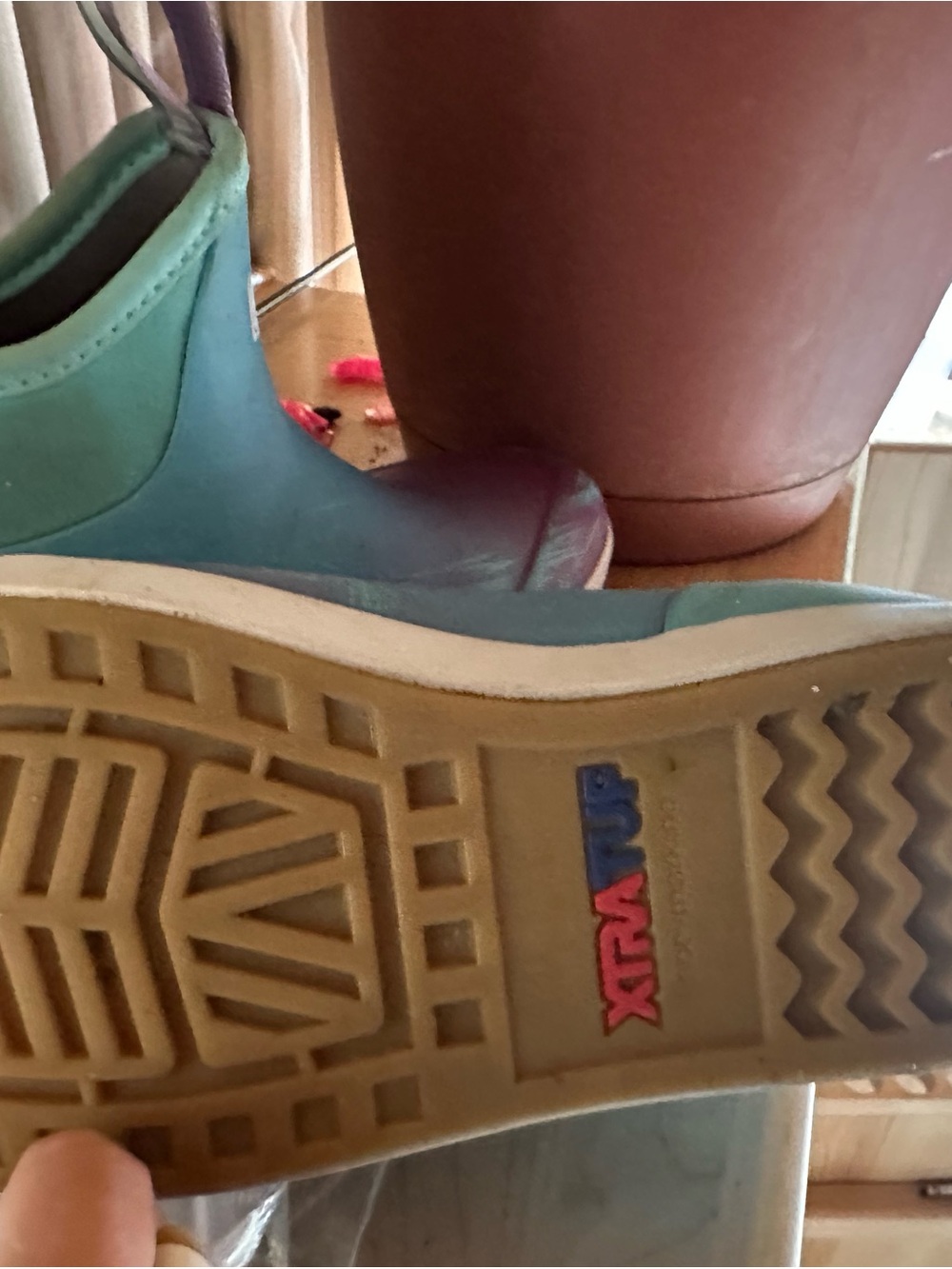XTRATUF Gradient Slip-On Rain deck boots in Teal & Purple - Picture 4 of 4